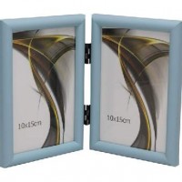 Ф/рамка вертик 1302-431голуб 2фото15*21  пластик (30)