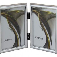 Ф/рамка вертик 1302-330сереб 2фото15*21  пластик (30)