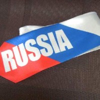 Галстук атласный "RUSSIA"