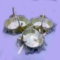 Корзинка  декорат  пластик  набор из 3 шт(45) C30