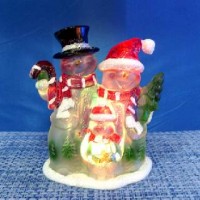 Фигурка декор пластик СНЕГОВИК 15cm без подсветки