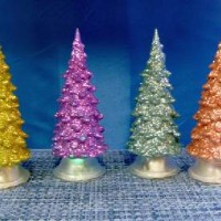 Фигурка декор пластик ЕЛОЧКА 10cm( без подсветки)   (240)17-16