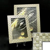 Рамка пластик40*50 (4710-150)золото КЛЕТКА(10) 45мм