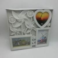 Ф/рамка КОМБИ     HS-200W    Ветерок   белый   на 2 фото 10*15+1 фото 10*10  пластик