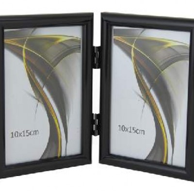 Ф/рамка вертик 1302-102черн 2фото15*21  пластик (30)