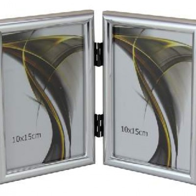 Ф/рамка вертик 1302-330сереб 2фото15*21  пластик (30)