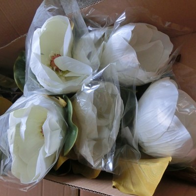 Цветок искусственный 50915 МАГНОЛИЯ 65 см  Бутон 20 см  Белый