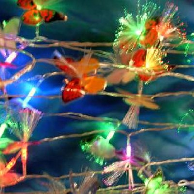 Гирлянда декоративная ЦВЕТЫ 28 светодиодных ламп(150)от сети220В