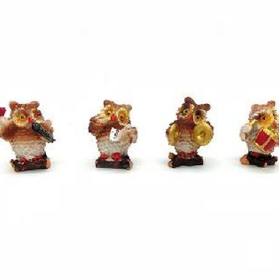 Фигурка декорат "Совушки-музыканты"полист 6смT53(480)