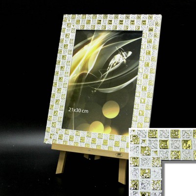 Рамка пластик40*50 (4710-012)белый КЛЕТКА(10) 45мм