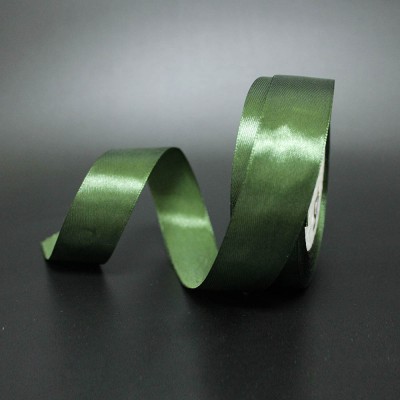 Лента атласная шир 1.2см, дл.25ярд41306-25 темно зеленый(1/10)