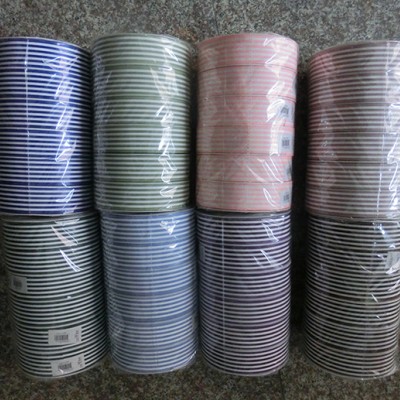 Упаковочная тесьма  PVC  "Полоска"  шир 3 см, дл.100 м 2357-9 6 цветов